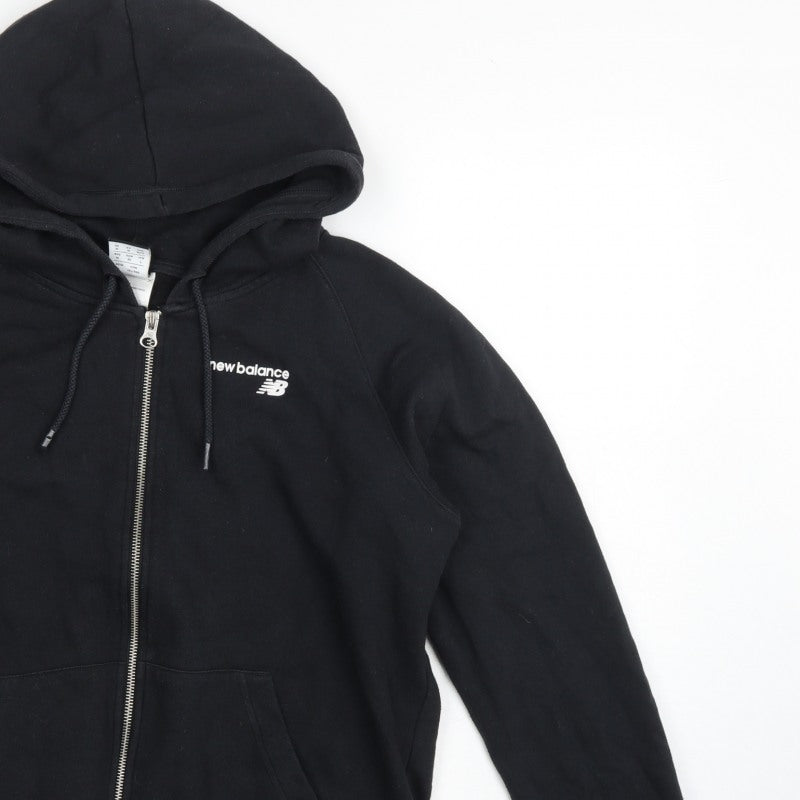 New Balance Men’s Black M Full Zip Logo Hoodie Fleece