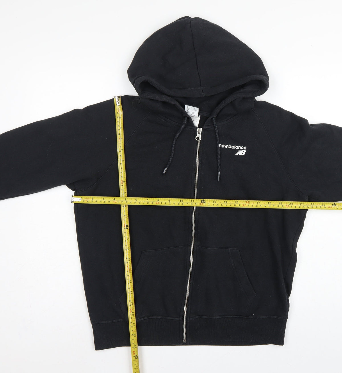 New Balance Men’s Black M Full Zip Logo Hoodie Fleece