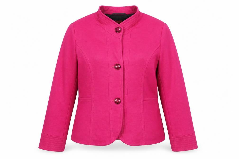 Olsen Women’s Pink UK 16 Tailored Lined 3 Button Blazer Jacket