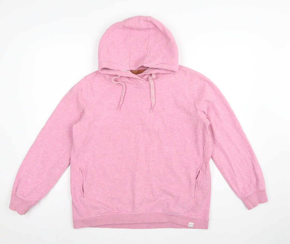 Fat Face Women’s Pink M Pullover Hoodie Drawstring Pockets Cotton Blend