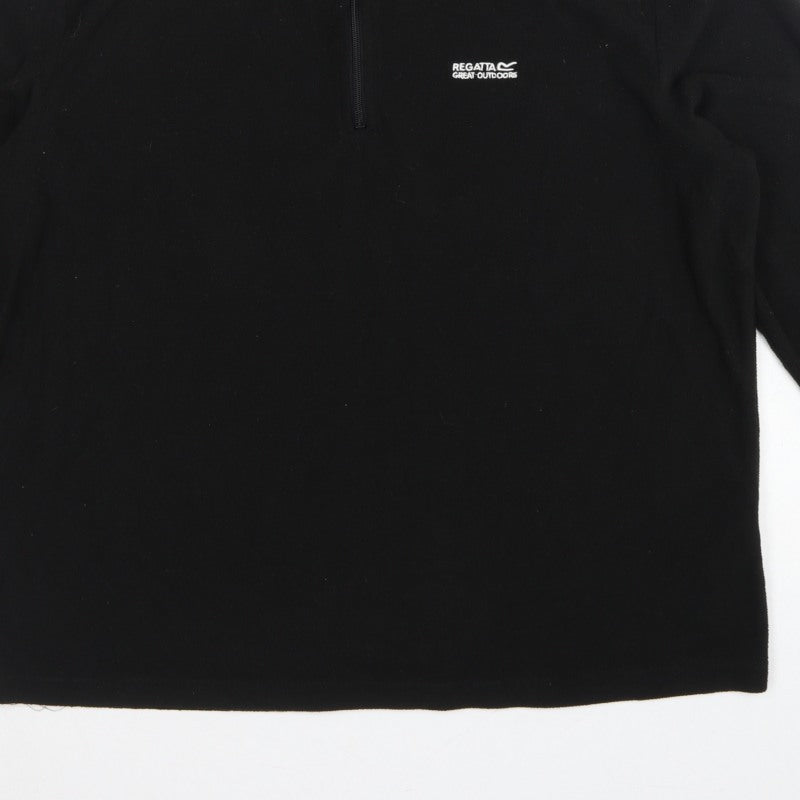 Additional view of Regatta men’s black xl 1/4 zip fleece sweatshirt outdoor hiking