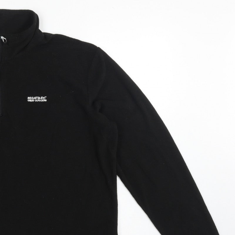 Additional view of Regatta men’s black xl 1/4 zip fleece sweatshirt outdoor hiking