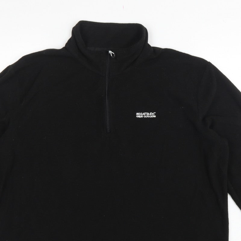 Additional view of Regatta men’s black xl 1/4 zip fleece sweatshirt outdoor hiking