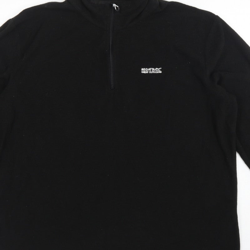 Additional view of Regatta men’s black xl 1/4 zip fleece sweatshirt outdoor hiking