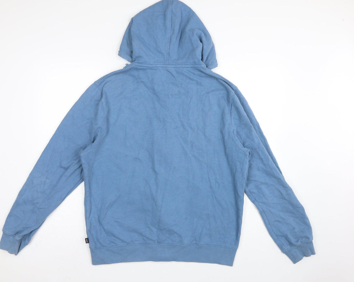 Finisterre Men’s Blue Organic Cotton L Full Zip Hooded Hoodie