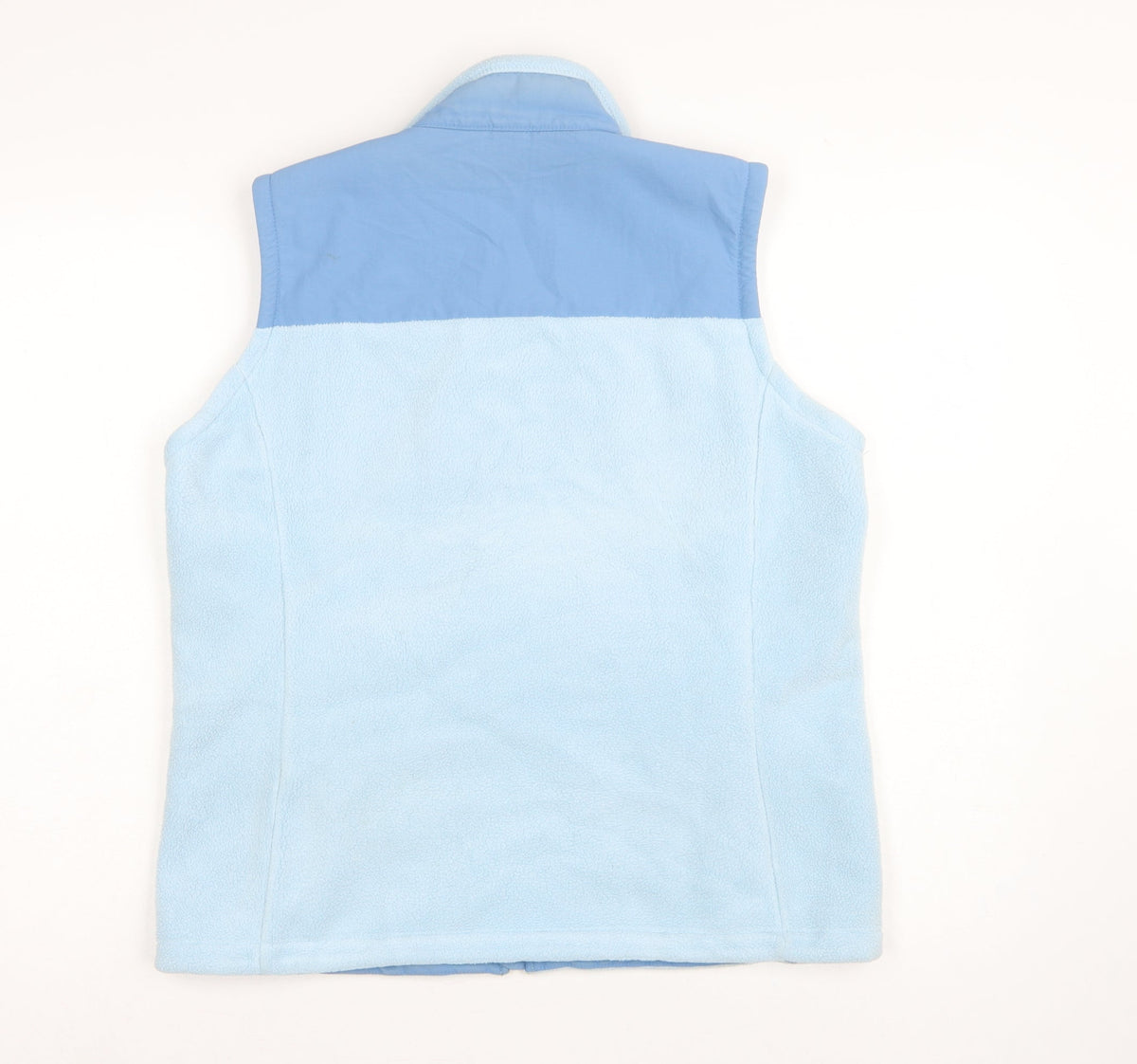 Lands' End Teens Blue Size 10 Fleece Gilet Waistcoat Full Zip Pockets