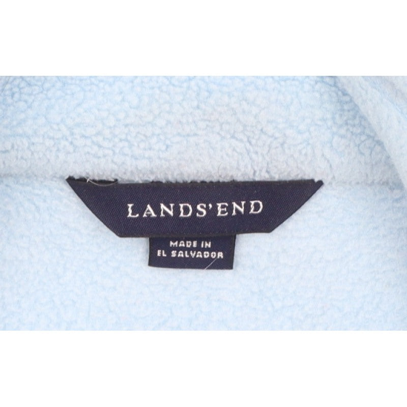 Lands' End Teens Blue Size 10 Fleece Gilet Waistcoat Full Zip Pockets