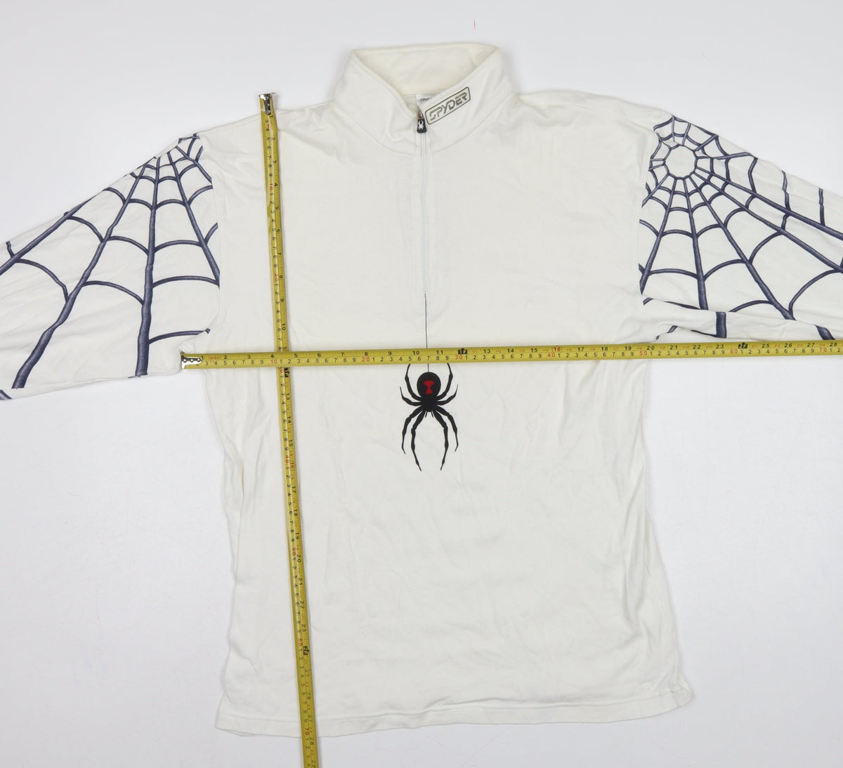 Spyder Men’s White M 1/4 Zip Spider Graphic Ski Sweatshirt Pullover