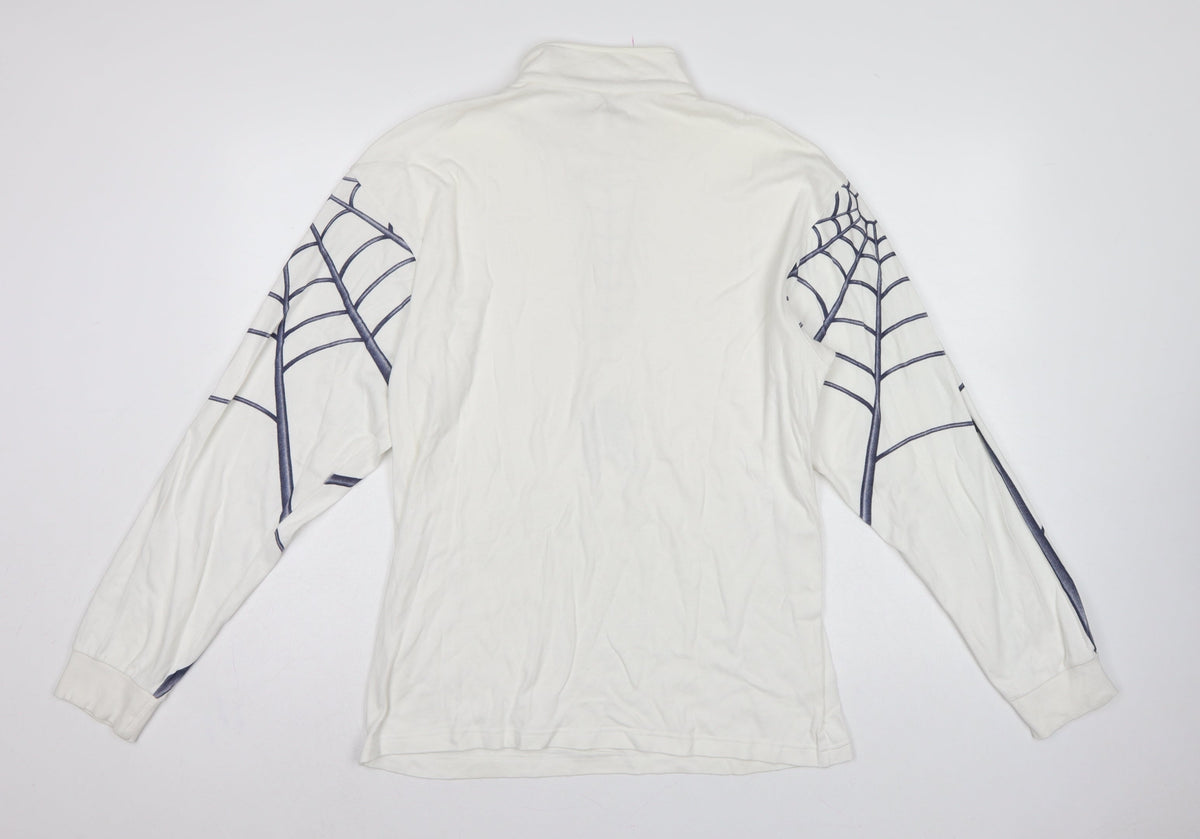 Spyder Men’s White M 1/4 Zip Spider Graphic Ski Sweatshirt Pullover