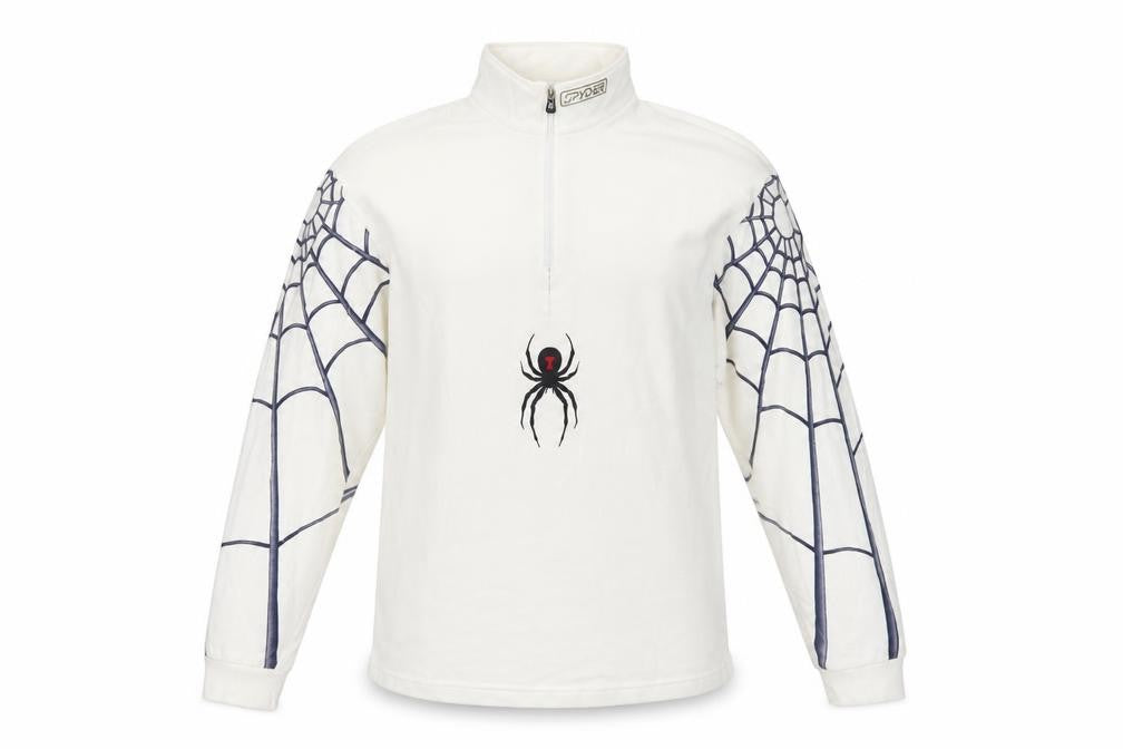Spyder Men’s White M 1/4 Zip Spider Graphic Ski Sweatshirt Pullover