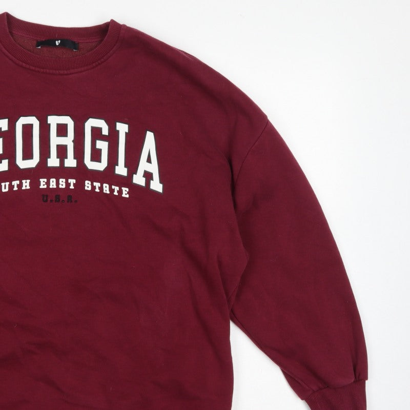 V by Very Women’s Red Georgia USA Graphic Crew Neck Sweatshirt M