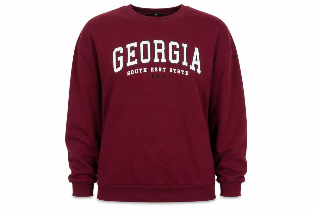 V by Very Women’s Red Georgia USA Graphic Crew Neck Sweatshirt M