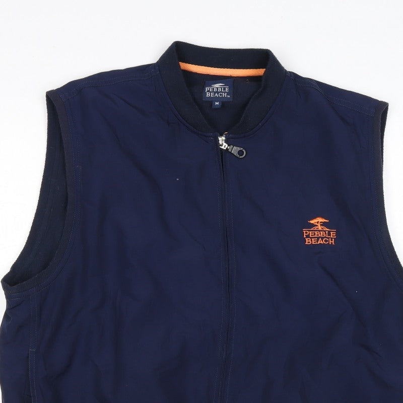Pebble Beach Men’s Blue M Full Zip Golf Bodywarmer Waistcoat