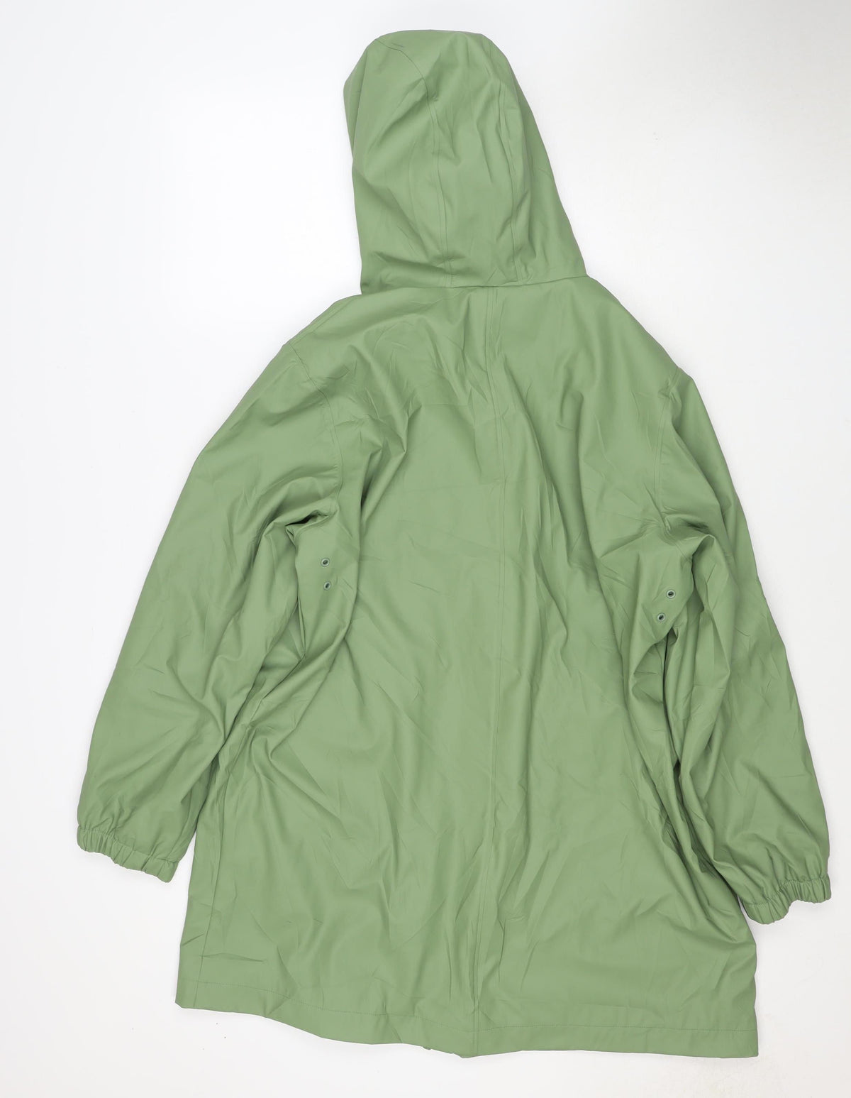 Marks & Spencer Women's Green UK 18 Hooded Waterproof Rain Coat