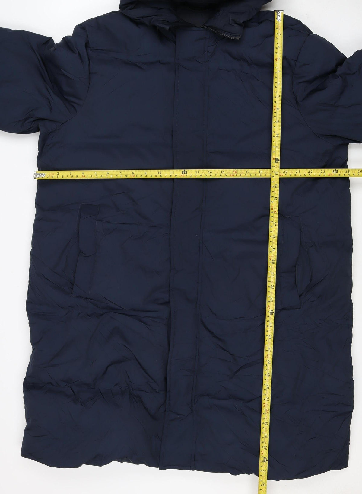 Marks & Spencer Women's Blue UK 12 Hooded Long Puffer Coat