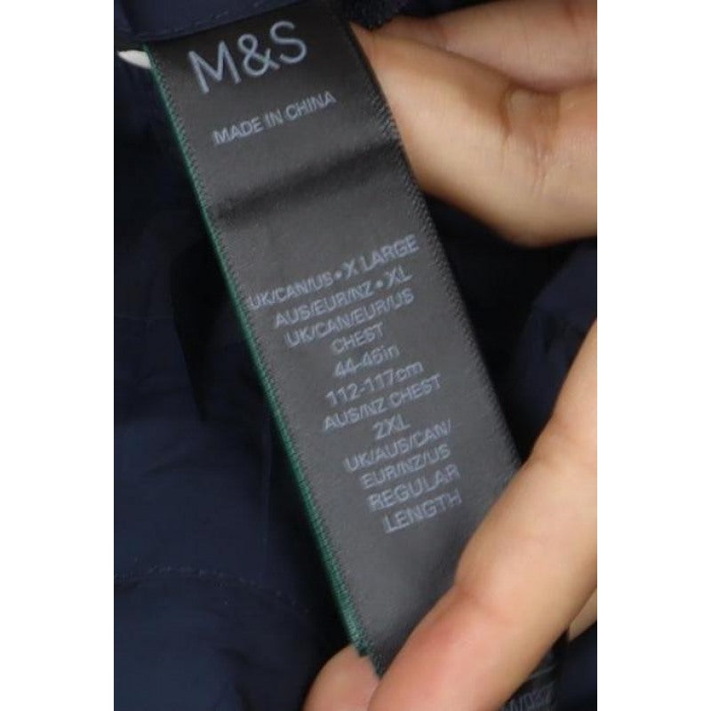 Marks & Spencer Women's Blue UK 12 Hooded Long Puffer Coat