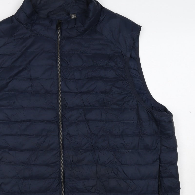 Marks & Spencer Men’s Navy 3XL Puffer Quilted Full Zip Bodywarmer