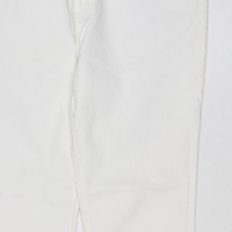 Banana Republic Women White UK 18 The Lily Slim Straight Jeans