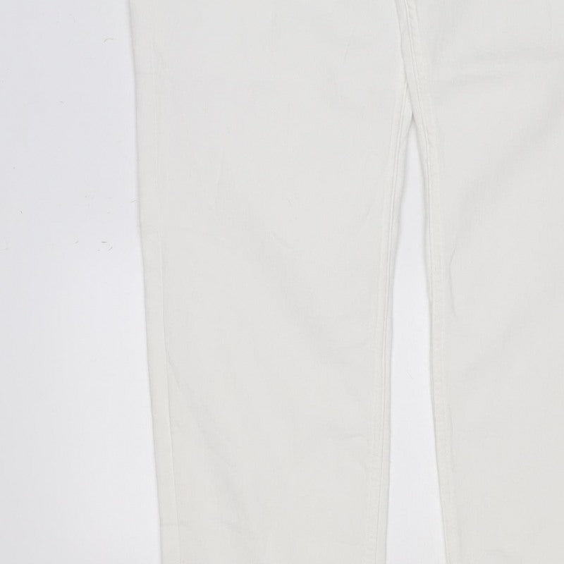 Banana Republic Women White UK 18 The Lily Slim Straight Jeans