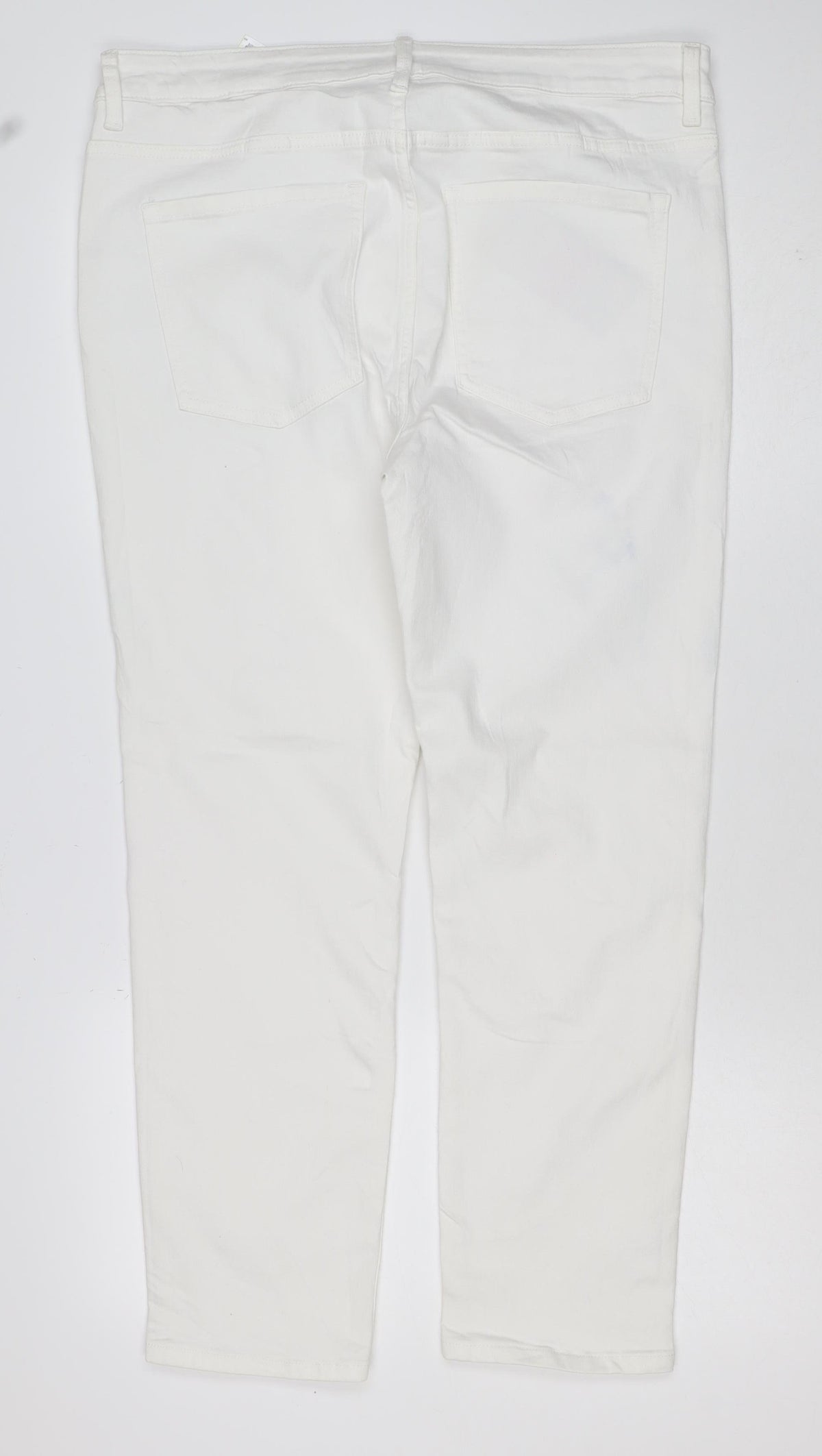Banana Republic Women White UK 18 The Lily Slim Straight Jeans