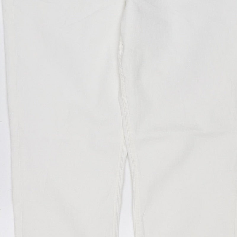Banana Republic Women White UK 18 The Lily Slim Straight Jeans