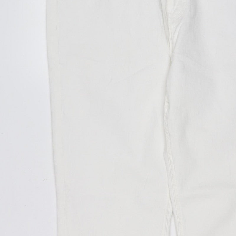 Banana Republic Women White UK 18 The Lily Slim Straight Jeans