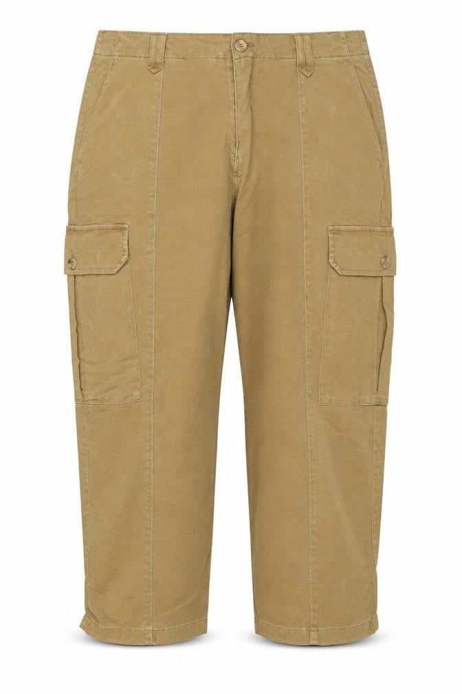Marks & Spencer Women Beige Cargo Trousers Size 18 Short Cotton Stretch