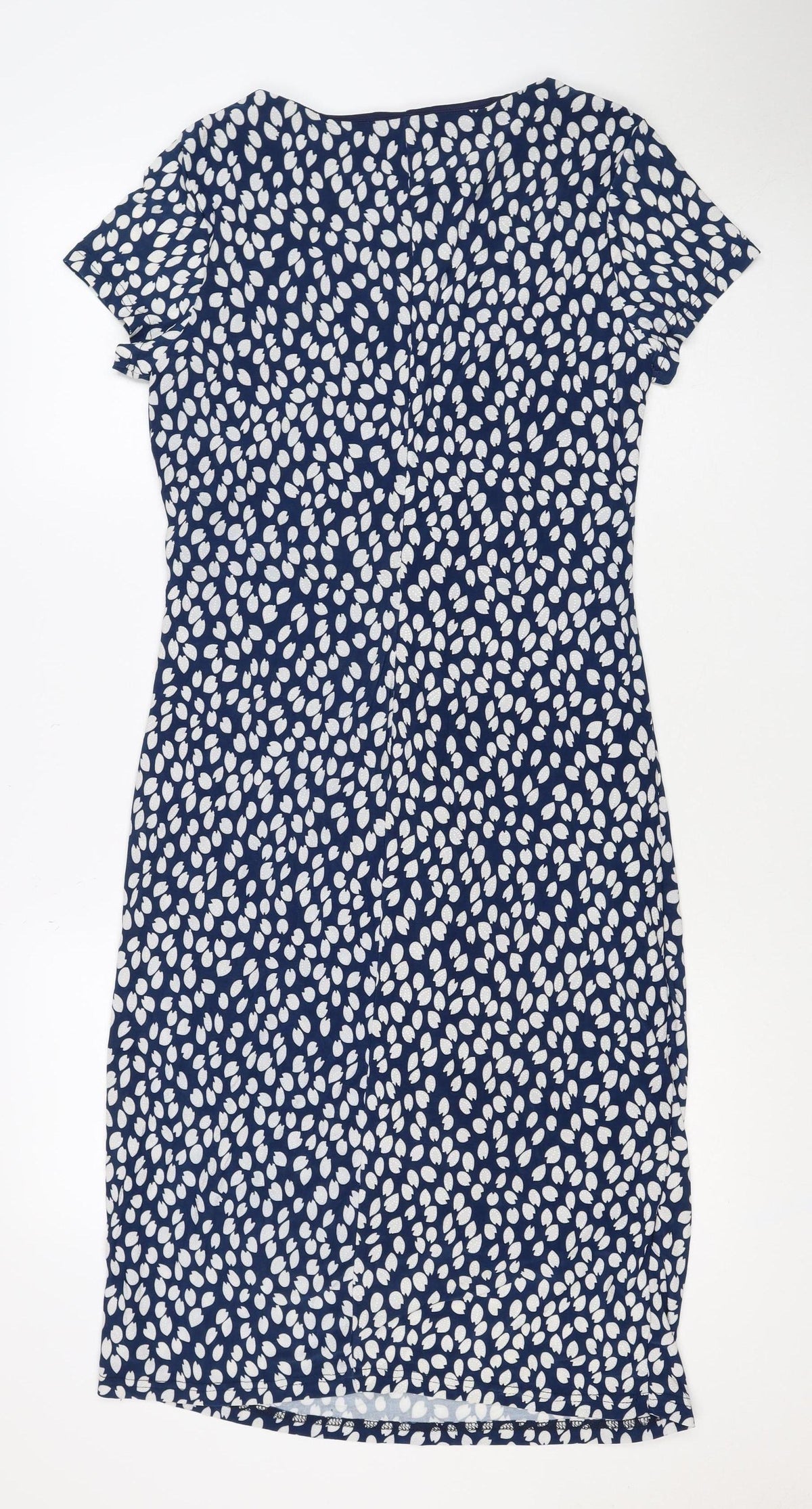 Stella Morgan Women Blue White Leaf Print UK 10 Knee Length Shift Dress