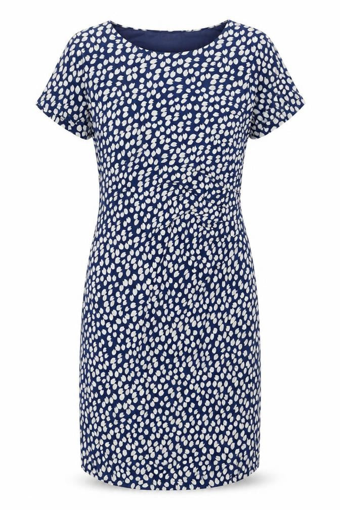 Stella Morgan Women Blue White Leaf Print UK 10 Knee Length Shift Dress