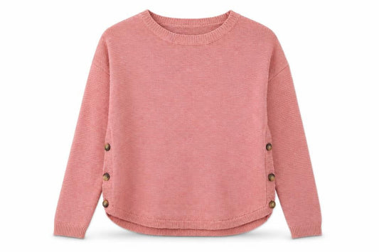 Fat Face Women’s Pink UK 10 Button Side Knit Pullover Jumper