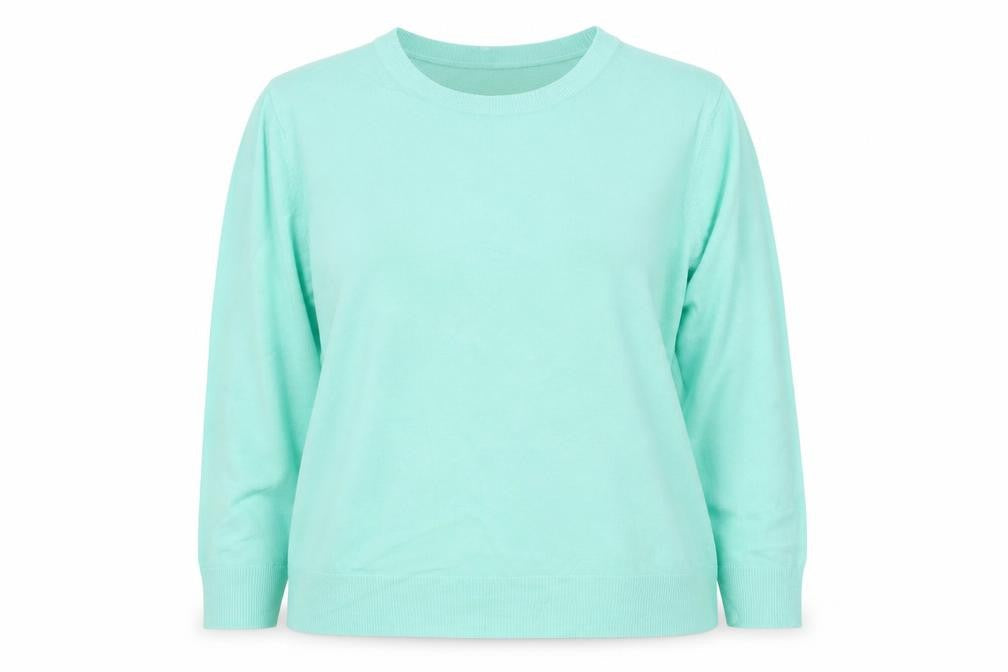 M&S Women Green Size 16 Crew Neck Raglan Sleeve Knit Jumper