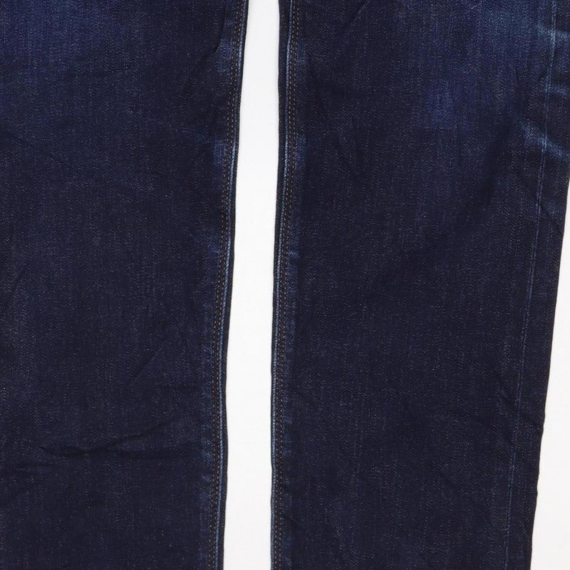 M&S Men’s Blue 32in Straight Stretch Denim Jeans W32 L32