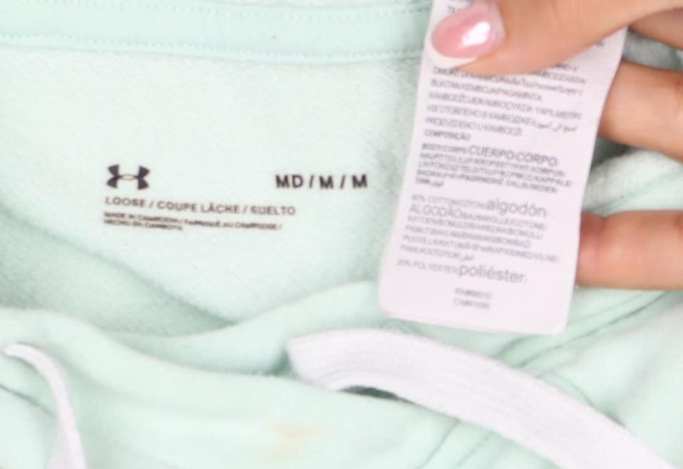 Under Armour Unisex Adults Mint Green M Pullover Hoodie Logo Pocket