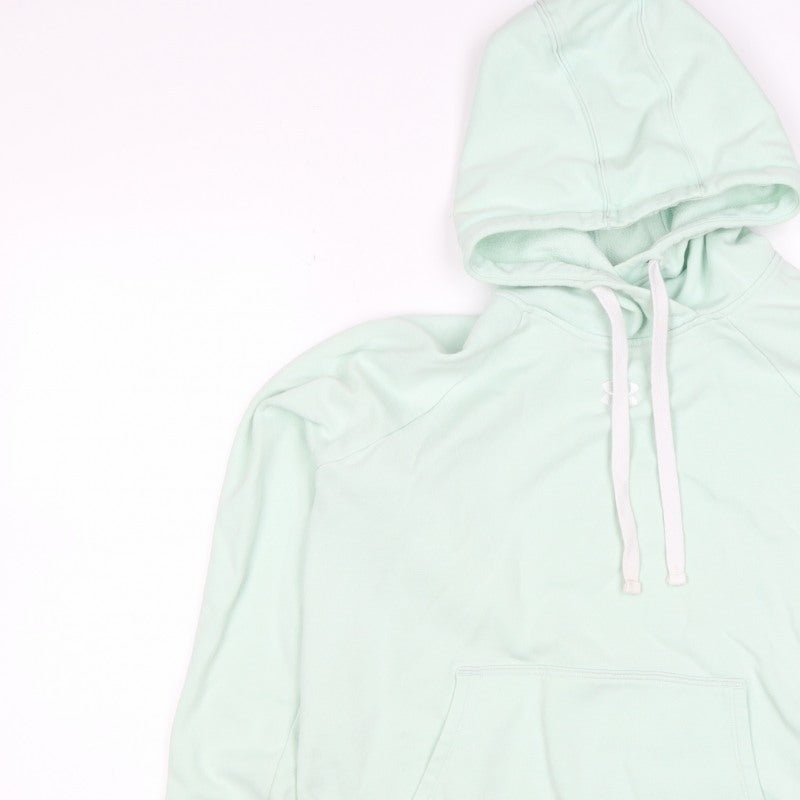 Under Armour Unisex Adults Mint Green M Pullover Hoodie Logo Pocket