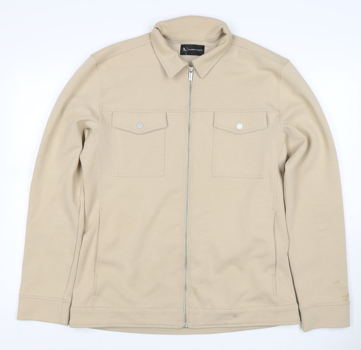 Tailored Athlete Men’s Beige L Full Zip Stretch Jacket