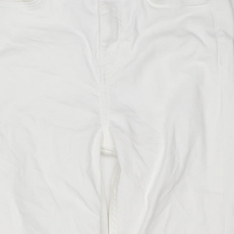 M&S Women’s White Size 10 Sienna Supersoft Straight Stretch Jeans