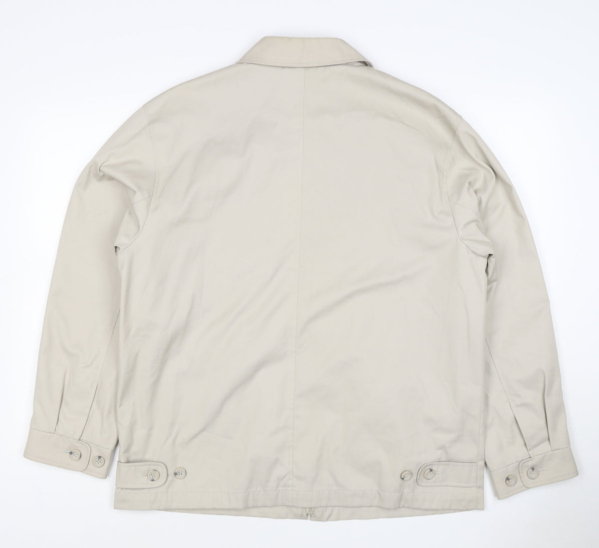 Essentials Men’s Beige M Basic Zip Jacket Check Lined