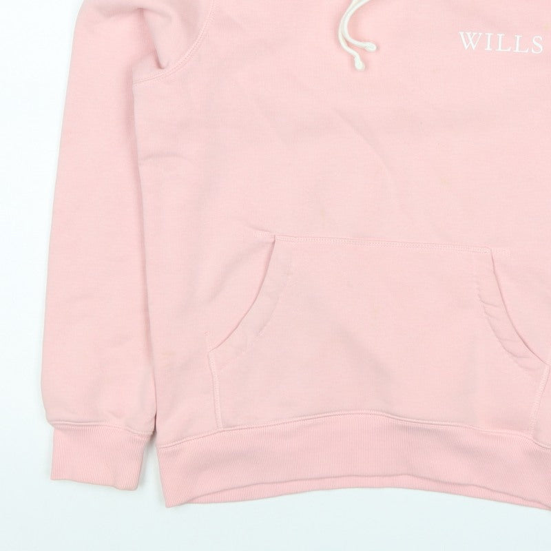 Jack Wills Women Pink UK 8 Pullover Hoodie Logo Drawstring Pockets