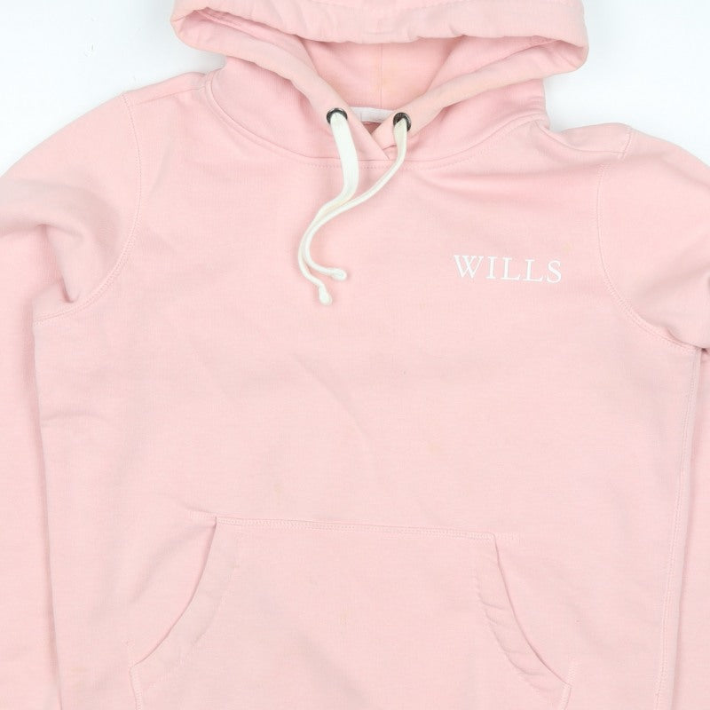 Jack Wills Women Pink UK 8 Pullover Hoodie Logo Drawstring Pockets