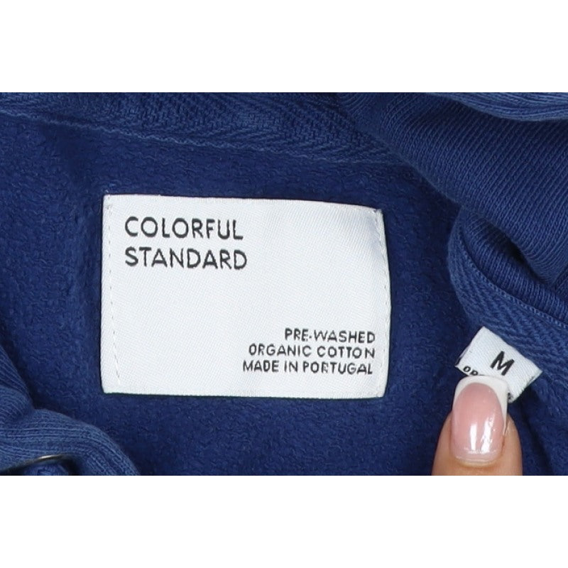 Colorful Standard Men's Blue M Pullover Hoodie Organic Cotton Pockets