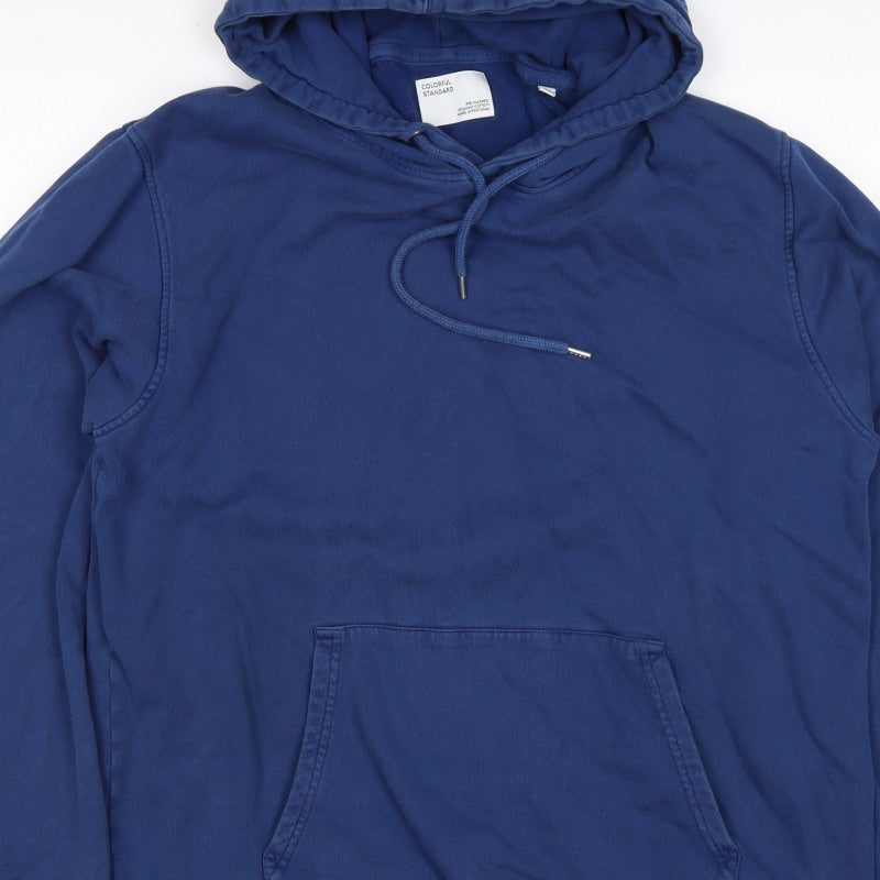Colorful Standard Men's Blue M Pullover Hoodie Organic Cotton Pockets
