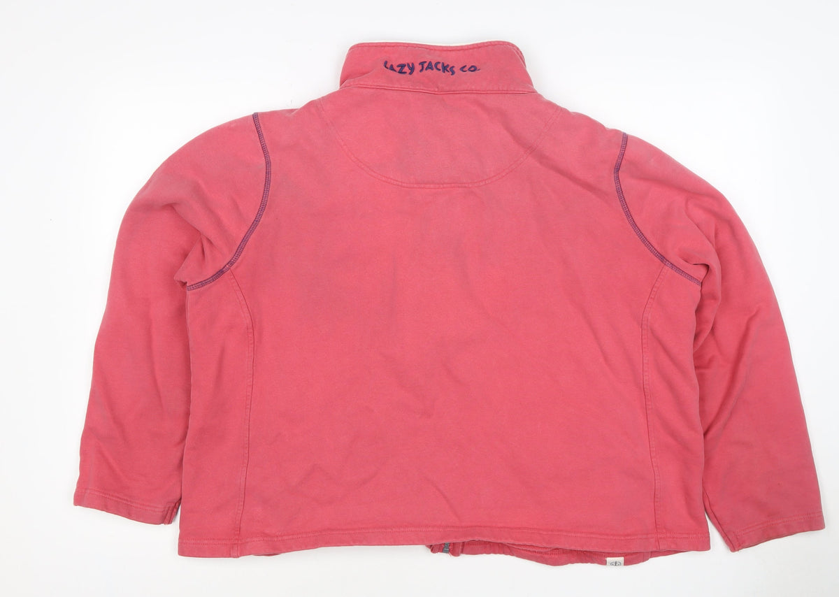 Lazy Jacks Women’s Pink UK 20 Full Zip Cotton Sweatshirt
