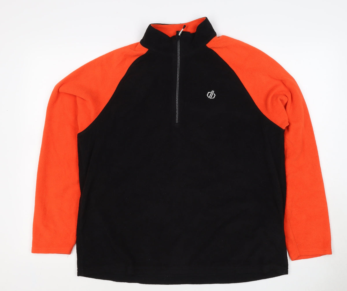 Dare 2b Women’s Black Orange UK 20 XL 1/4 Zip Fleece Sweatshirt
