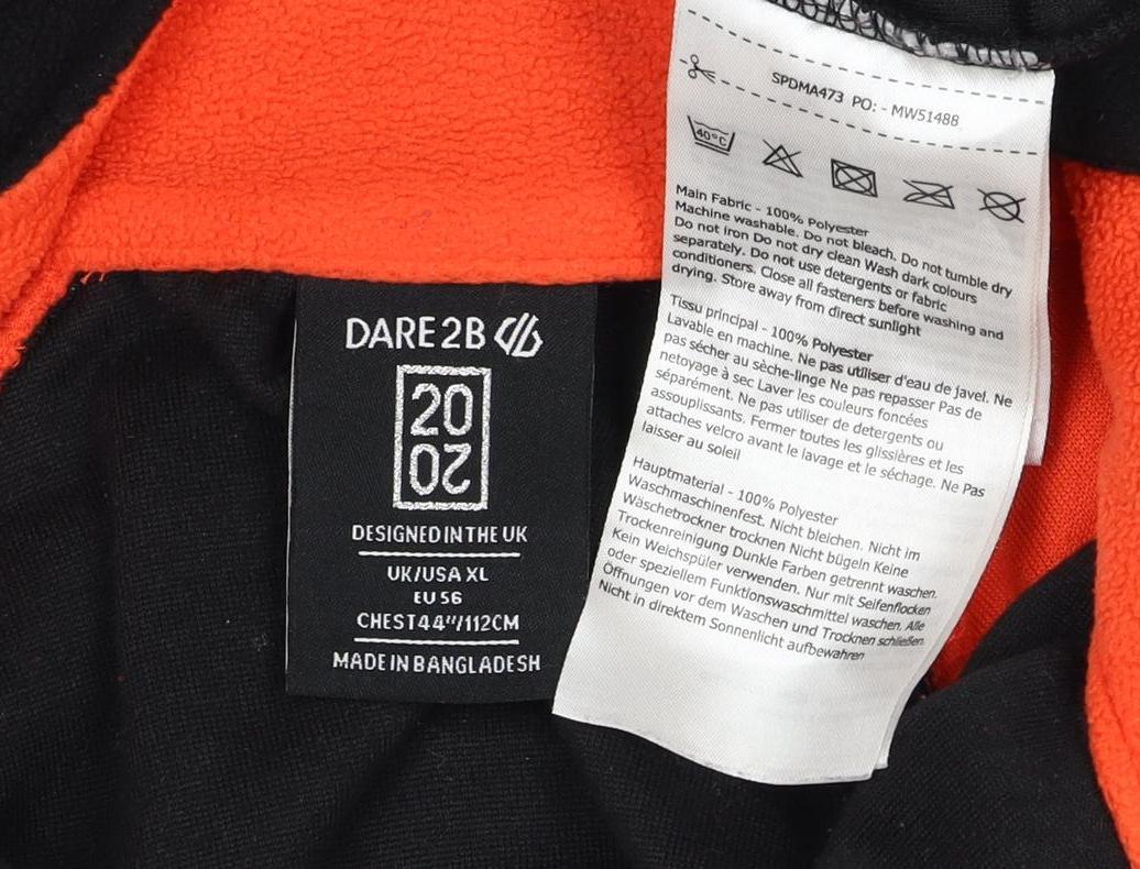 Dare 2b Women’s Black Orange UK 20 XL 1/4 Zip Fleece Sweatshirt