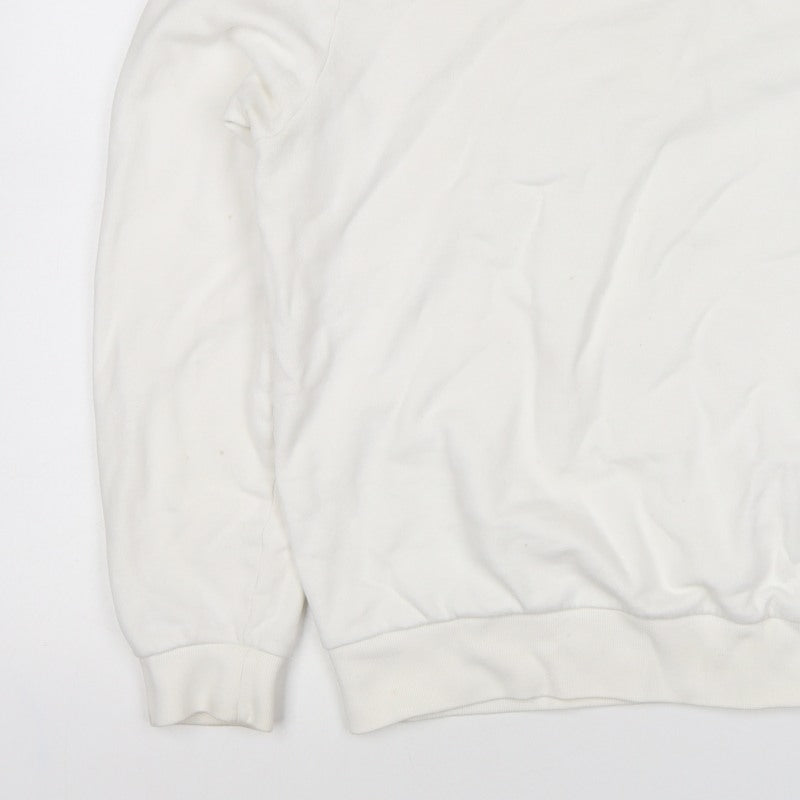 Jack Wills Women’s Ivory M Pullover Crew Neck Logo Sweatshirt