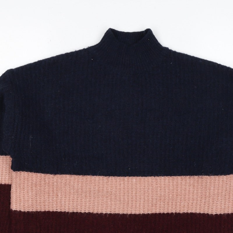 New Look Women Multicoloured UK 6 Pullover High Neck Knit Jumper