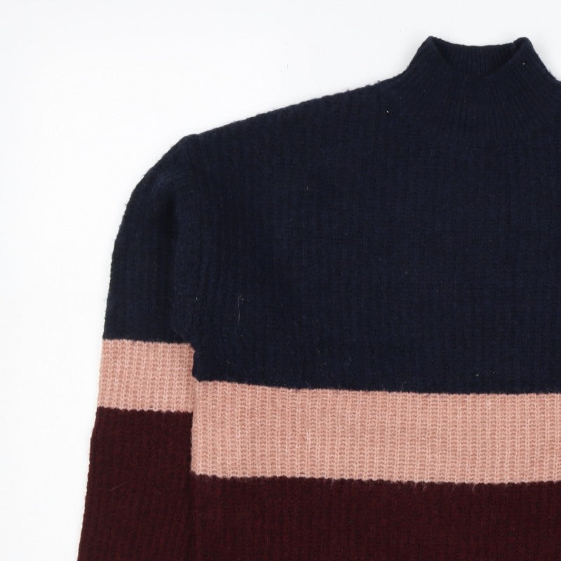 New Look Women Multicoloured UK 6 Pullover High Neck Knit Jumper