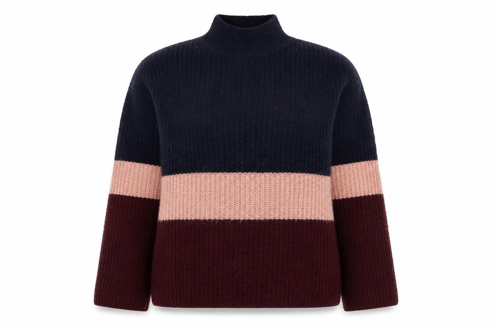 New Look Women Multicoloured UK 6 Pullover High Neck Knit Jumper