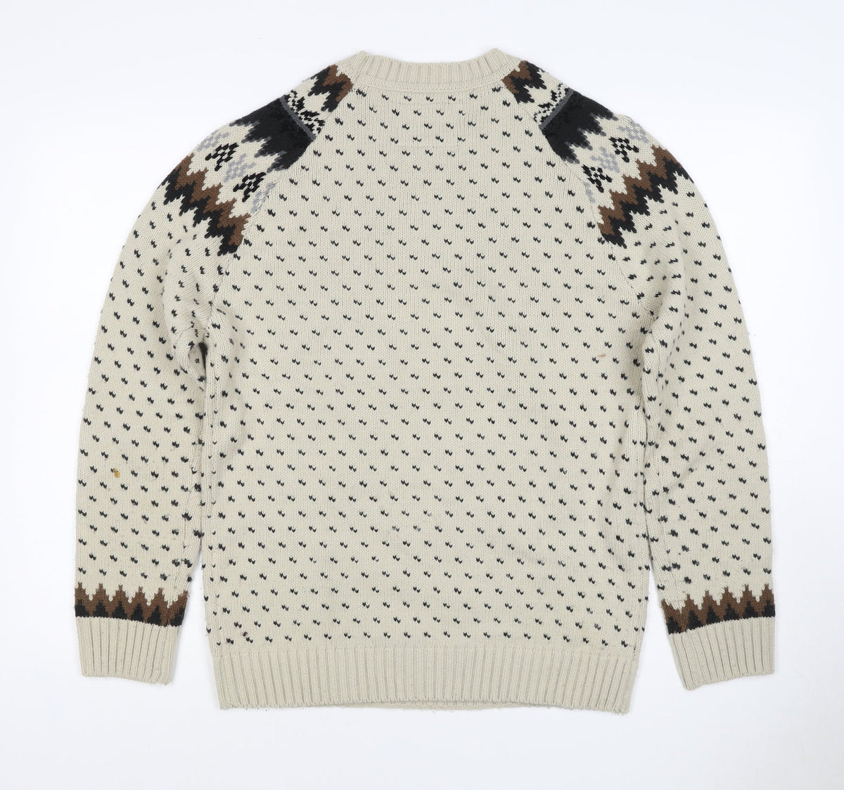 Red Herring Women’s Ivory Fair Isle Aztec Knit Jumper M