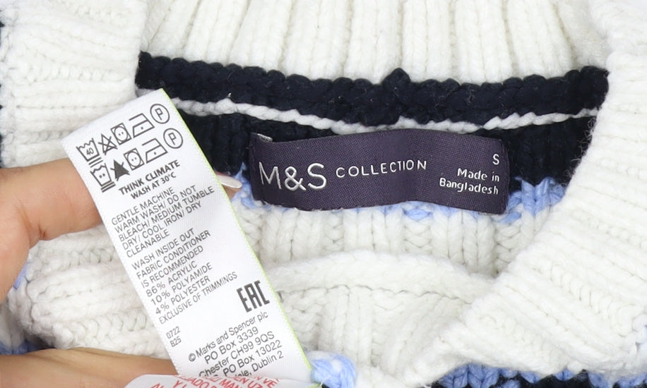 Marks and Spencer Women’s Multicoloured S Striped Chunky Knit Jumper